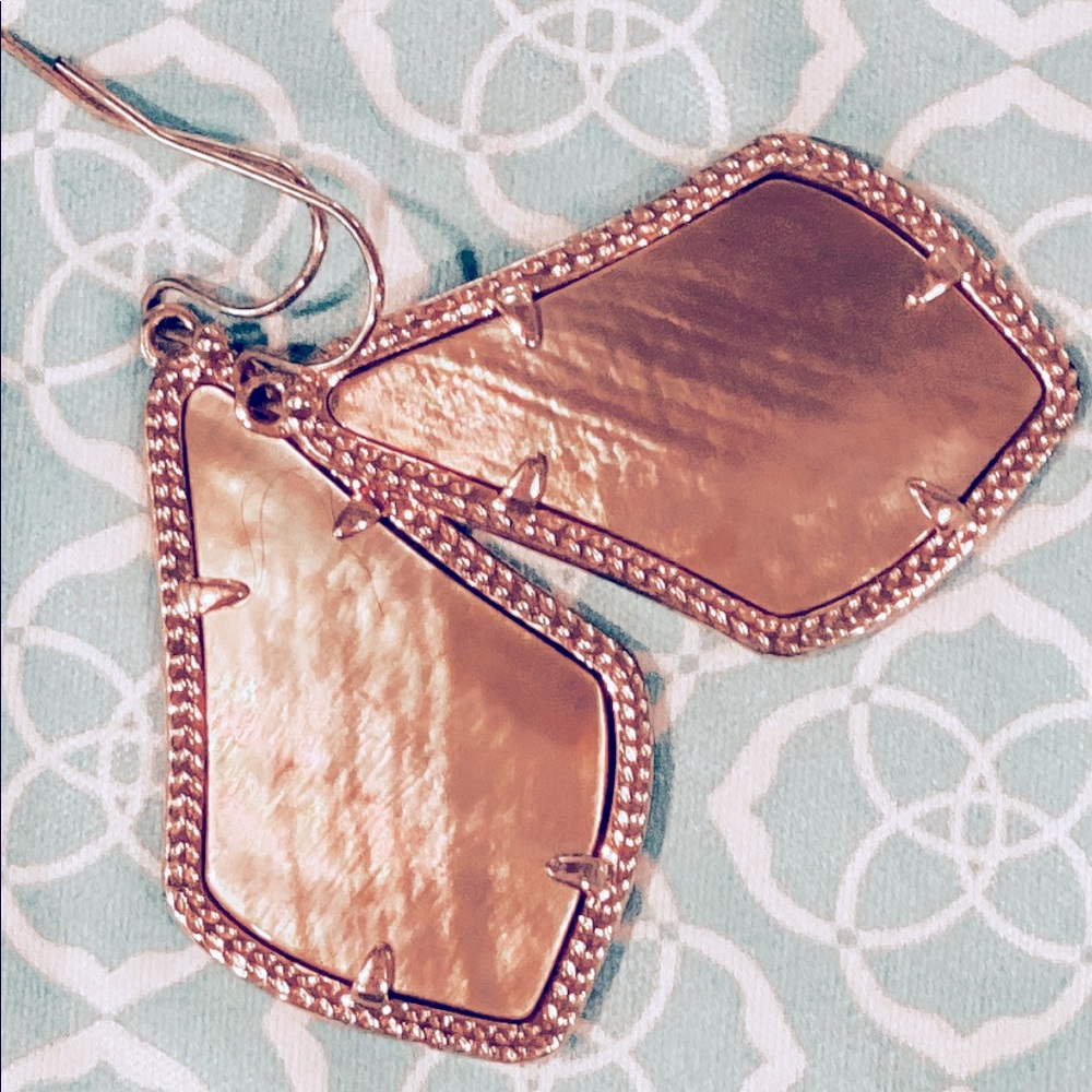 Kendra Scott Brown Mother of Pearl Earrings